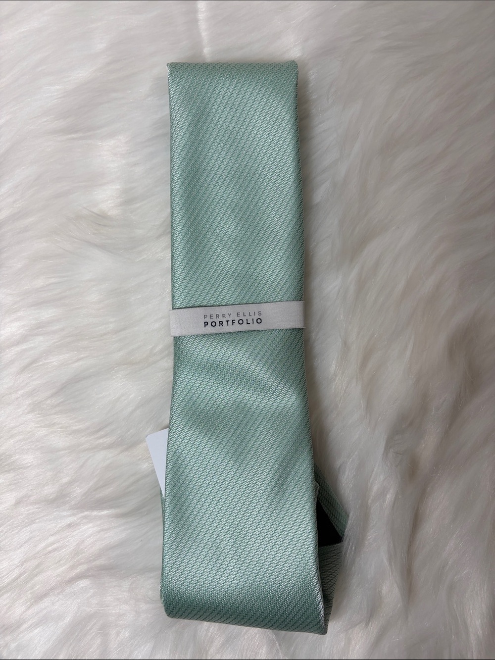NWT Perry Ellis Mint Green Ambler Solid Tie